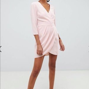 ASOS DESIGN mini dress with wrap skirt